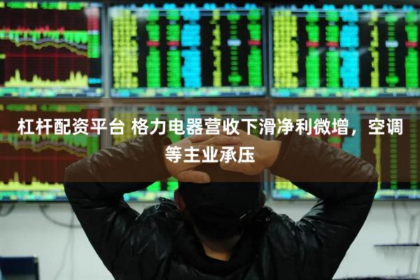 杠杆配资平台 格力电器营收下滑净利微增，空调等主业承压
